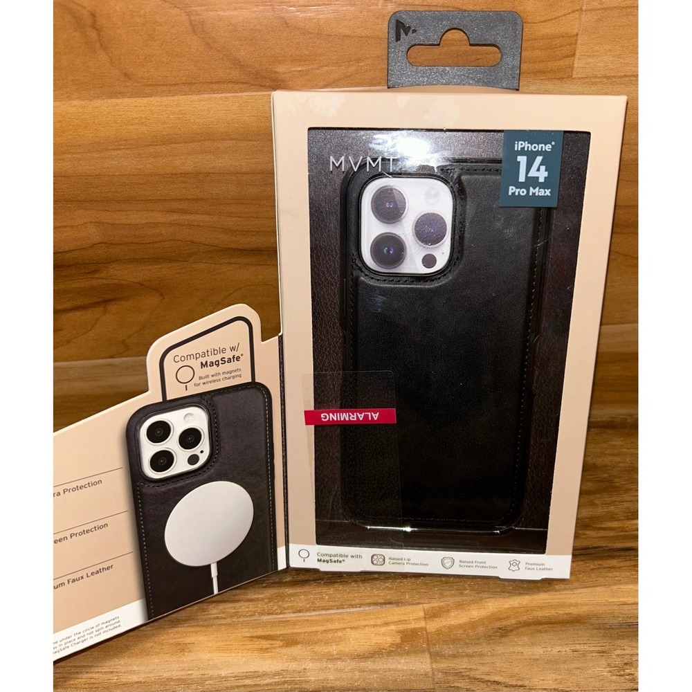 Bedford Magnetic‎ Faux Leather Case, iPhone 14 Pro Max, Black